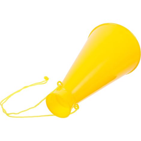 Mégaphone Jaune Plastique Fête Supporters Corne Bruyant (1/5)