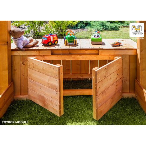 Fungoo Modul "Toybox", teak, große Spielzeugbox