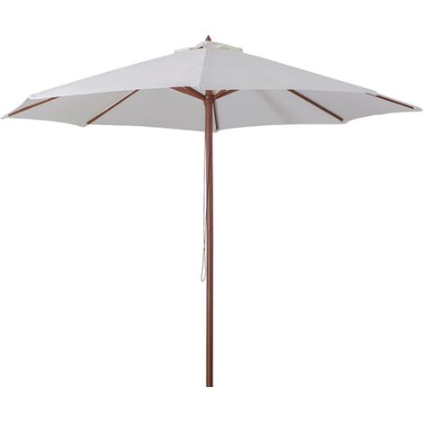 Ombrellone in legno con carrucola 3x3 mt ecru esterno giardino - biacchi ettore (1/5)