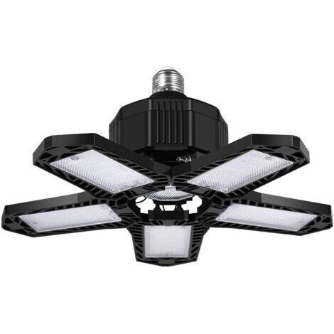 Kit d'éclairage LED pour garage - 120 W - 12 000 lm - Éclairage d'atelier - Plafonnier flexible - Panneau lumineux E26/E27 - 1 lampe (1/3)