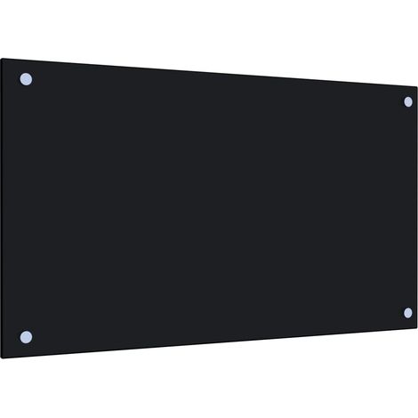 Dosseret de cuisine Noir 70x40 cm Verre trempé CFW62444 (1/5)
