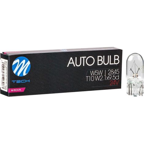 AMPOULES HALOGENES T10 W5W 24V 5W (BOITE DE 10) MTECH (1/3)