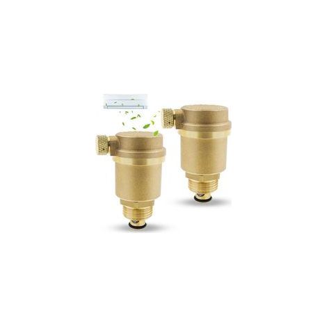 Lot de 2 soupapes de Purge Automatique en Laiton DN15 pour Chauffe Eau Solaire soulagement de Pression (1/5)