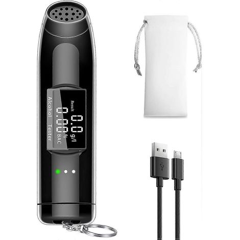 Alcootest portable haute précision avec écran LCD, éthylotest numérique rechargeable. (1/4)