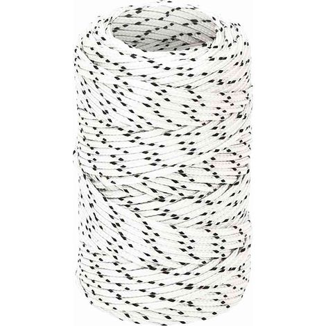Corde de bateau Cordage - Style Contemporain tressé Blanc 2 mmx50 m Polyester BV790066 - BonneVie (1/5)