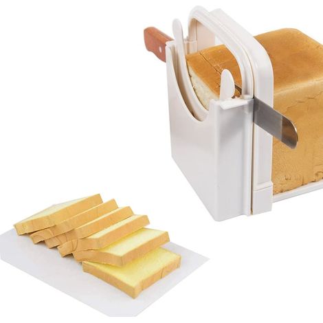 Trancheuse à Pain,Épaisseurs Machine à Trancher Réglable Gâteau et Pain Cutter Toast Cut à Gâteau Niveleur Réglable Manuelle Pain Slicer Gâteau pour Pain Toast (1/5)