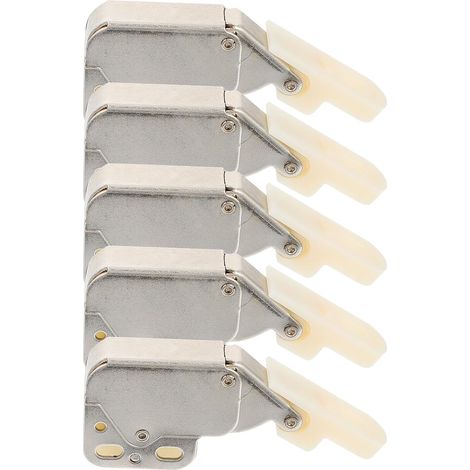 Verrou à ressort 5pcs en Acier et Nylon, bouton-pression autobloquant, fixation de panneau de porte d'armoire pour meubles (1/5)