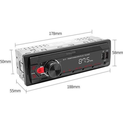 Autoradio Voiture Stro Mains Libres Bluetooth pour voiture Radio FM Lecteur MP3 Lecteur TRANSMETTEUR FM DE VOITURE (1/4)