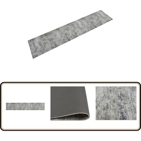 Küchenteppich Waschbar Beton 60x300 cm Samt - Küchenläufer - Samt - PVC - Rutschfest - Maschinenwäsche