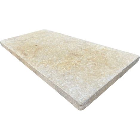 Margelle de piscine pierre naturelle d'Egypte Beige Vieillie 60x30x5 cm Bord Droit - À l'unité - Ti'ma Stone (1/2)