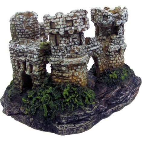 Set 2 pezzi Amtra Deko Castello Su Rocce decorazione per acquario
