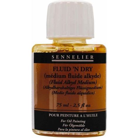 Médium pour peinture à l'huile - FLUID'N DRY - 75 ML - Jaune - Avancé - Non jaunissant