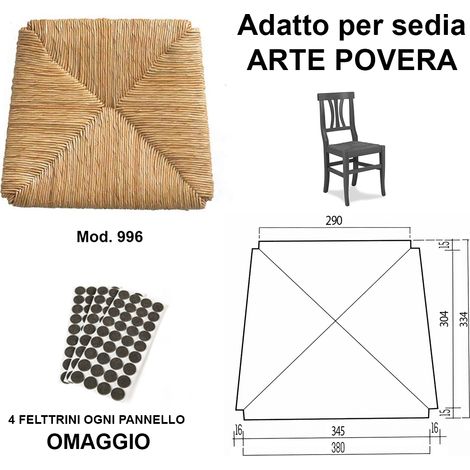 Sedili ricambio paglia 996 sedile seduta ricambio per sedie telaio fondo per sedie impagliate feltrini omaggio erba palustre