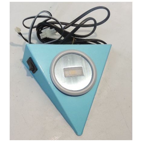 Spot d'angle LED 3W apparent 128X120X40mm CW 4100K alu avec inter précablé alim 12V 350mA (non inclue) LYCHE TRAJECTOIRE 492820