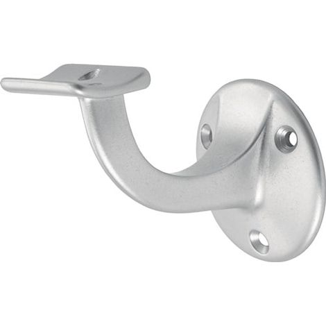 Soporte pasamanos 3500 aluminio, plateado, placa de pared anodizada 56mm