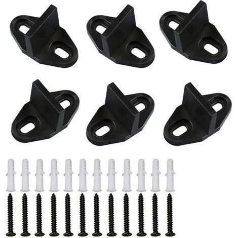 6 Pack Sliding Barn Door Floor Guides with Screws - Floor Guide for Sliding Wooden Door (1/5)