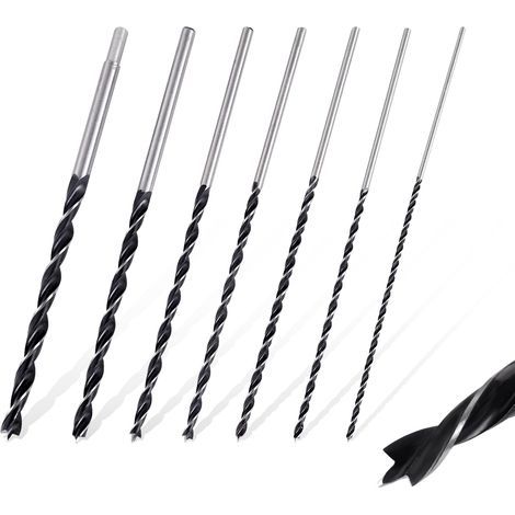 7pcs Meche Bois 300mm Forets à Bois Hélicoïdaux Longs Diamètre 12 mm 10 mm 8 mm 7 mm 6 mm 5 mm 4 mm pour Bois Tendre et Dur (1/5)