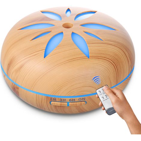 550ml Essential Oil Diffuser, Ultrasonic Humidifier Mist Aroma Electric Fragrance with Remote Control 7 Color Change Auto Shut Off for Bedroom/Living Room/SPA/Yoga