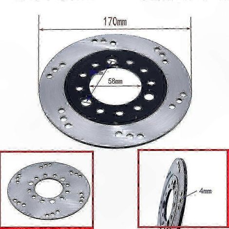 Kit de Disques de Frein Ø58mm pour Scooters Gy6, Motos, Quads, Cyclomoteurs et Kartings - Pièces de Rechange 160-190mm (1/4)