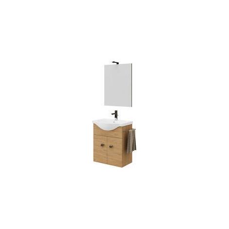 MOBILE BAGNO ZAFFIRO 2A 55 ROVERE NATURALE