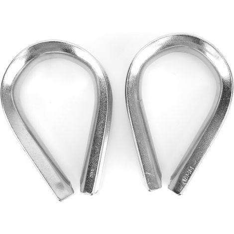 Manchon de câble en acier inoxydable 18mm, cosse de protection pour cordage marin, collier de serrage pour filin métallique. (1/5)