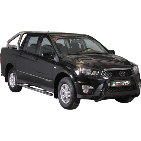 Pare-buffle Avant pour SsangYong Actyon Sports 2012-2018 63 mm en Acier Noir (1/5)