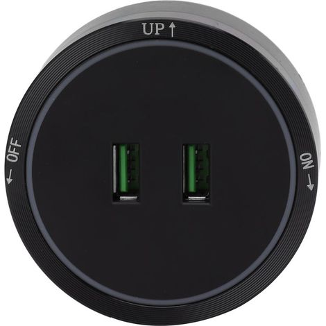 Prise Electrique USB - Rail Alimentation 180-250 V - Pour Armoire Cuisine Buffet - 2 Ports USB - 1 Unite (1/5)