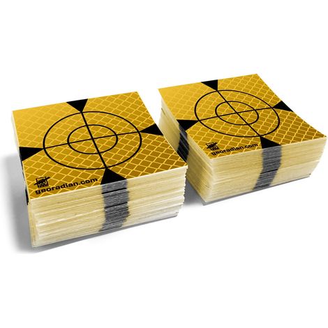 Set mit 100 Entfernungsmesserfolien 40mm x 40mm gelb (1/4)