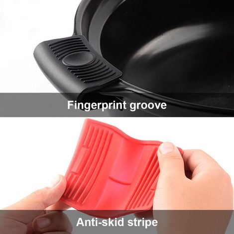Set di due guanti da forno in silicone - guanto da forno - cottura e pasticceria - resistenti al calore - cucinare - grigliare - guanti da forno in silicone resistenti al calore - antiscivolo - anti-s (1/5)