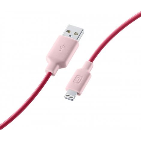 Cellularline Lade- und Datenkabel rosa 100cm USB Type-A auf Apple Lightning USBDATAMFISMARTP