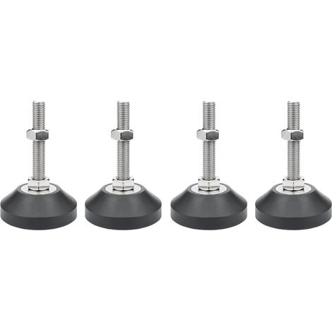 Pieds de nivellement pour meubles, 4 pcs M6 Pieds de réglage de la hauteur pour tables, chaises, canapés, établis, commodes, bancs, armoires(D40M6L100)