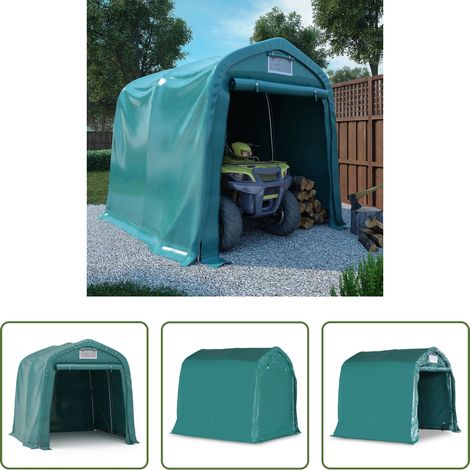 Tente de rangement - Tente de garage PVC 2,4x2,4 m Vert (1/5)
