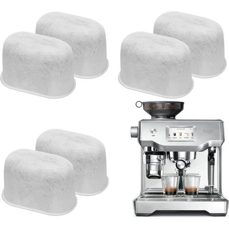 6 pièces Filtres à Eau pour Machine à Café – Charbon Actif, Compatible ES601, ES655, ES701 (1/5)