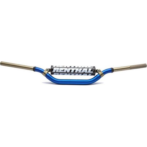 Manillar Renthal MX 918 CR High Ricky Johnson de 1.1/8” (28.6 mm) Twinwall azul con espuma.