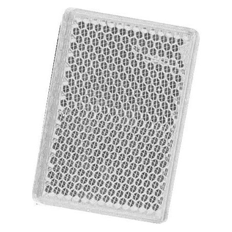 Catadioptre - Adhésif Blanc 57x39 mm - Pour Remorque et Véhicule - 1 Pièce