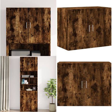 Wandschrank Räuchereiche 80x42,5x64 cm Holzwerkstoff - Wandregal - Hängeschrank - Regal - Stauraum - Dekoration - Home & Living
