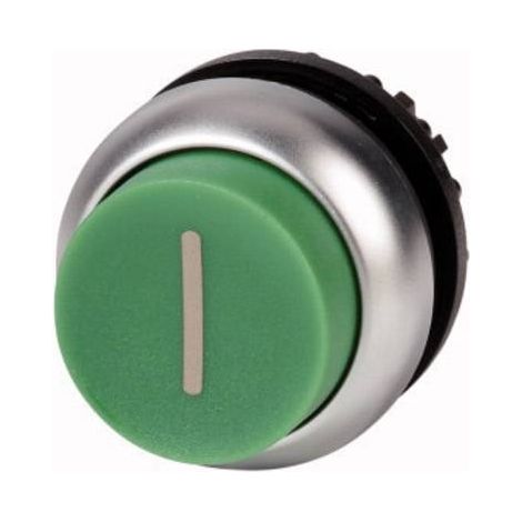 Eaton Pulsador, RMQ-Titan, alto, momentáneo, verde, rotulado, aro frontal de titanio, 216657 (1/3)