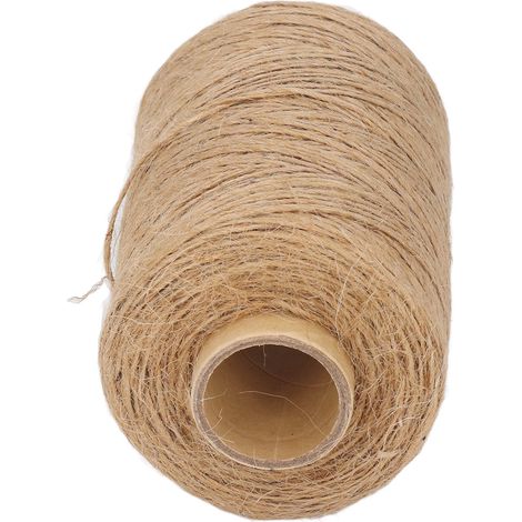 Ficelle de jute de 300 m de long, 1 mm de diamètre, 1 brin, pour loisirs créatifs et décoration intérieure. (1/5)