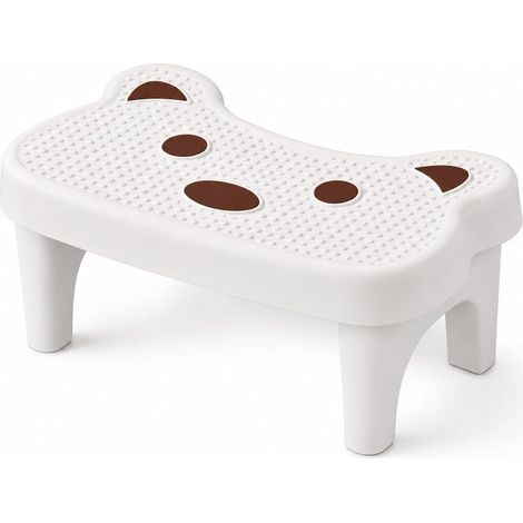 Tabouret de toilette pour adulte, antidérapant pour une position accroupée naturelle, tabouret portable léger (ours) (1/4)