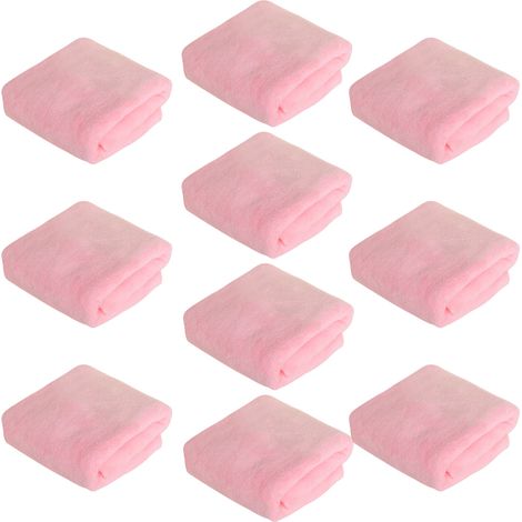 Lot de 10 Serviette en microfibre,Séchage rapide,Douce,Lavable en machine,Salon de coiffure