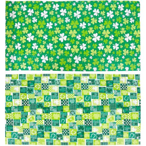 Nappe en plastique pour la Saint-Patrick (lot de 2) - Couleurs assorties (1/5)