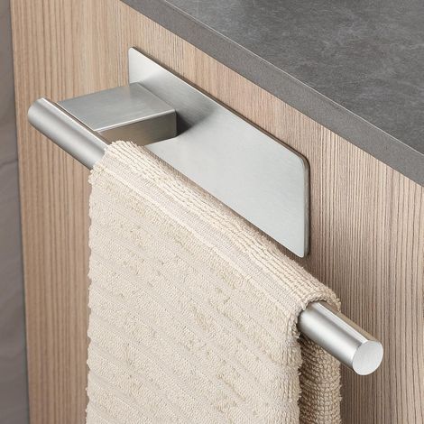 1 Porte-serviettes Acier inoxydable 304 Sans perçage Adhésif Salle de bain Cuisine (1/5)
