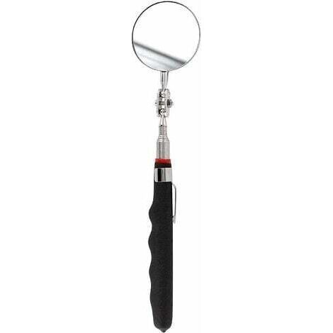 Ultra-flat telescopic mirror - Extends up to 70 cm - Double ball joint - Non-slip handle