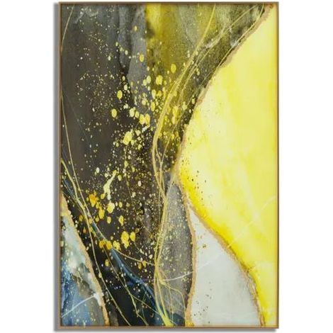 Decoración mural Mauro Ferretti panel vidrio dorado 80x120 cm