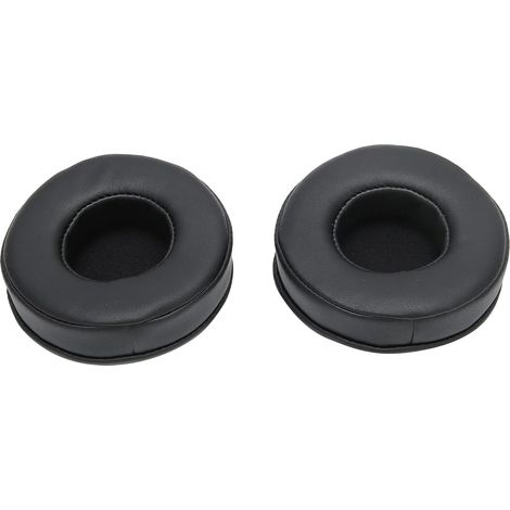 Coussinets d'oreille, Housse de Coussin Universelle pour Casque 80 Mm, Remplacement des Coussinets de Casque Stéréo, en éponge et Cuir Artificiel, Noir (1/5)