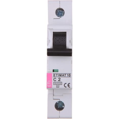 Interruttore magnetotermico 1P C 2A 10kA AC ETIMAT10 002131708
