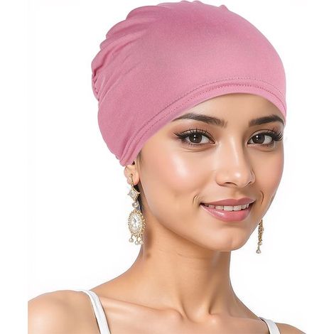 Dos gorros de dormir transpirables y elásticos para mujer, perfectos para dormir y otras ocasiones, Talla única, Azul marino (1/5)