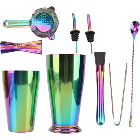 Kit cocktail barman 304 inox shaker doseur set conservation chaleur bar restaurant (1/5)