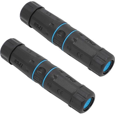 Deux connecteurs de câble LAN étanches IP68, coupleurs Ethernet femelle-femelle, adaptés aux CAT5 et CAT5E. (1/5)