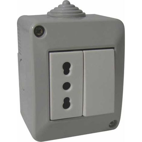 Presa Bipasso Esterna + Deviatore (1/3)